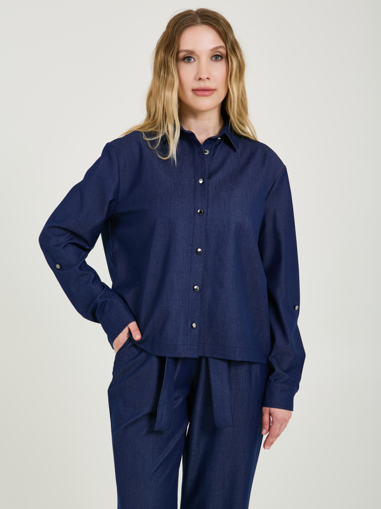 ЖАКЕТ STERN рубашка-жакет из тесела с металлическими кнопками