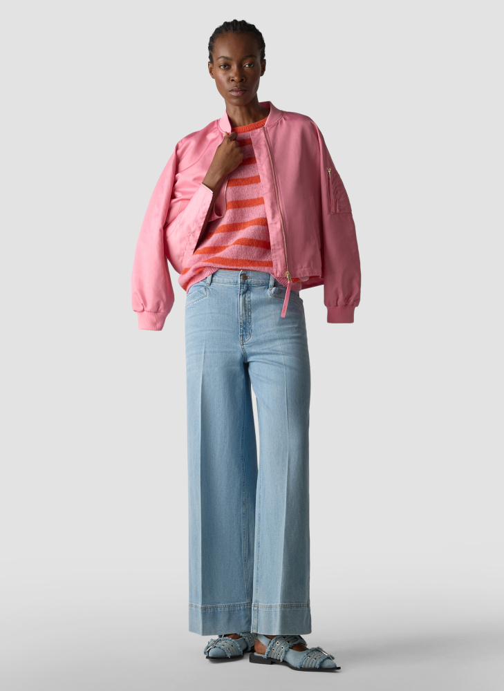 БРЮКИ ДЖИНС LE COMTE широкого кроя с высокой посадкой из мягкого денима